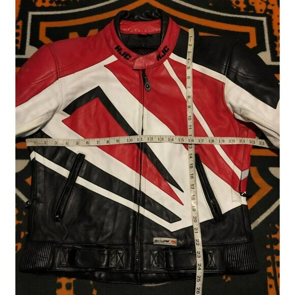 VTG Riding Jacket Size 44 Men Leather, Armor, HJC CIROTECH RIDING GEAR - Picture 8 of 8
